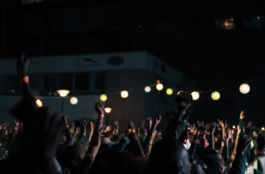 A crowd photo taken at a music event in Nairobi, Kenya