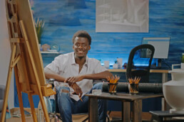 Image of a disabled African artist -Inclusive Design -WAKILISHA