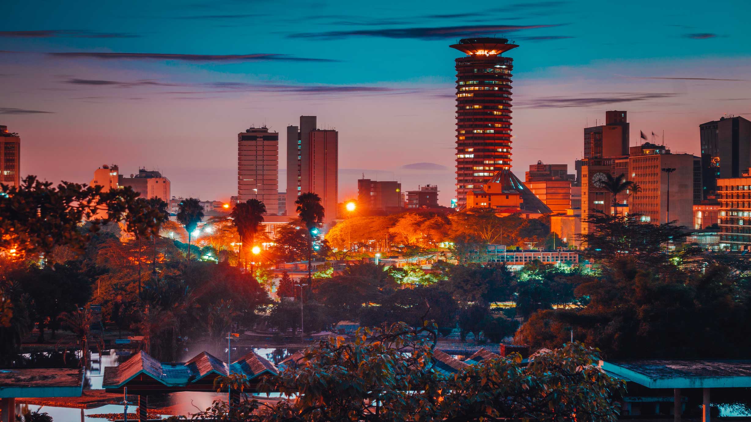 View of Nairobi City from Uhuru park