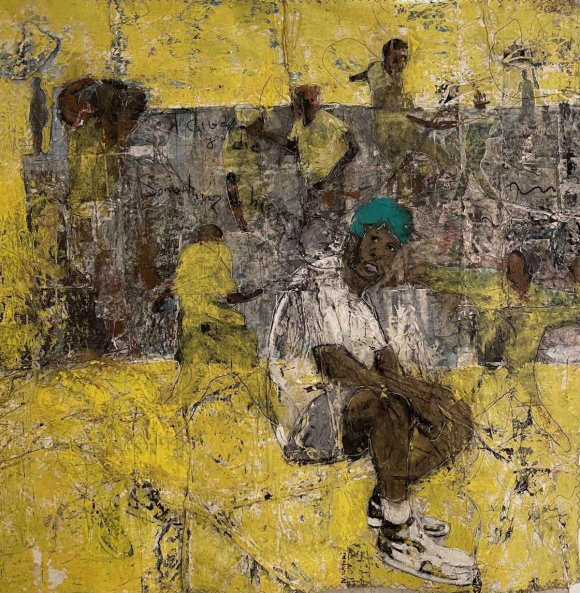 A painting by Kenyan visual artist Kaloki Nyamai