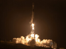 An image of the SpaceX Falcon 9 rocket during lift off for the Transporter-7 mission. Kenya's Taifa-1 satellite was one of the payloads on board this flight. | Image: SpaceX