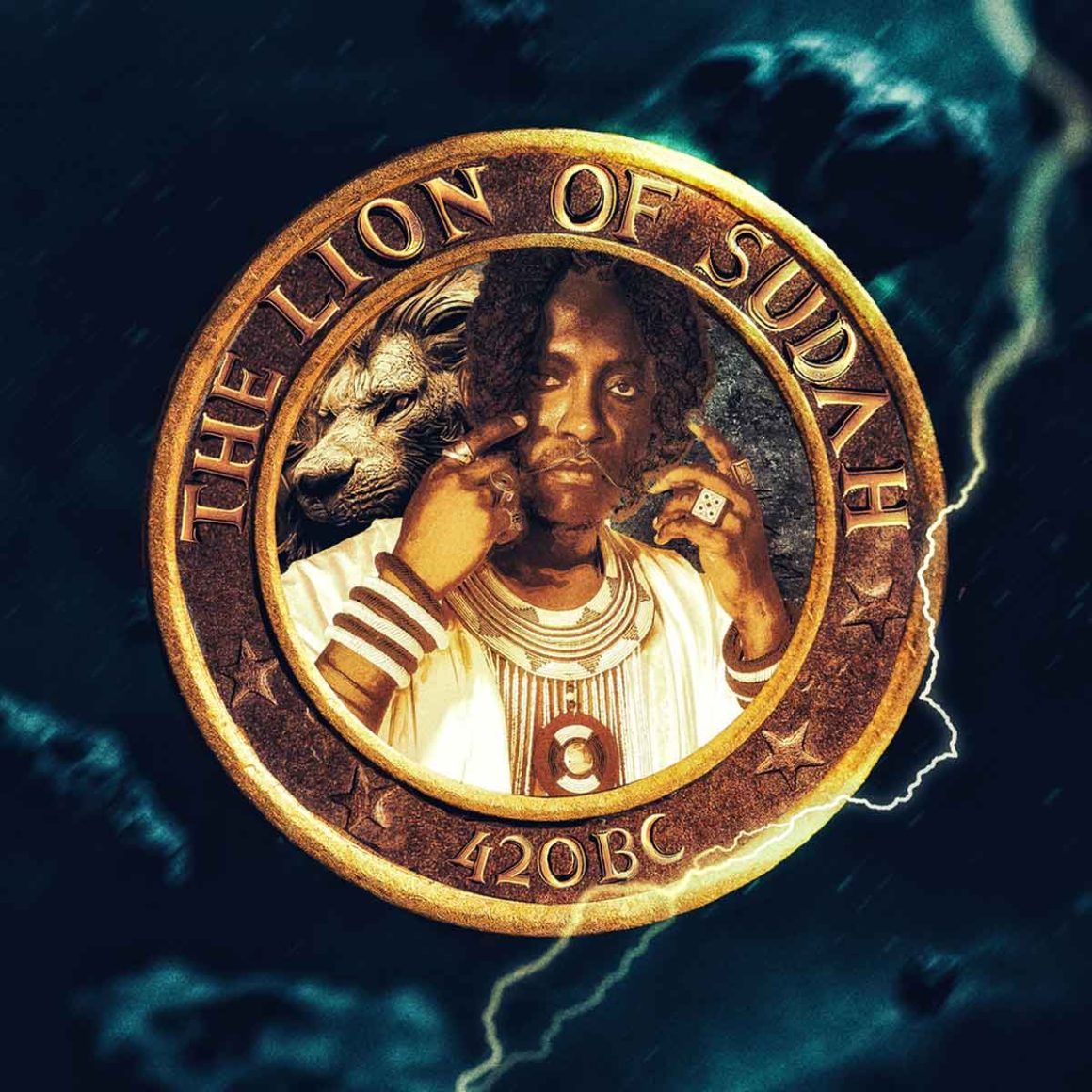 Album cover for Kenyan artist Bensoul's debut album titled 'The Lion of Sudah'. The album has 15 tracks and features several Kenyan artists such as Bien, Muthaka, Xenia Manasseh, Savara, and others. The album was released on April 20, 2023. Some of the songs in the album appear on the list of top 25 Kenyan songs released in April 2023. | Image: Bensoul