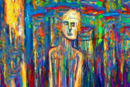 An abstract painting depicting grief. | Image: WAKILISHA