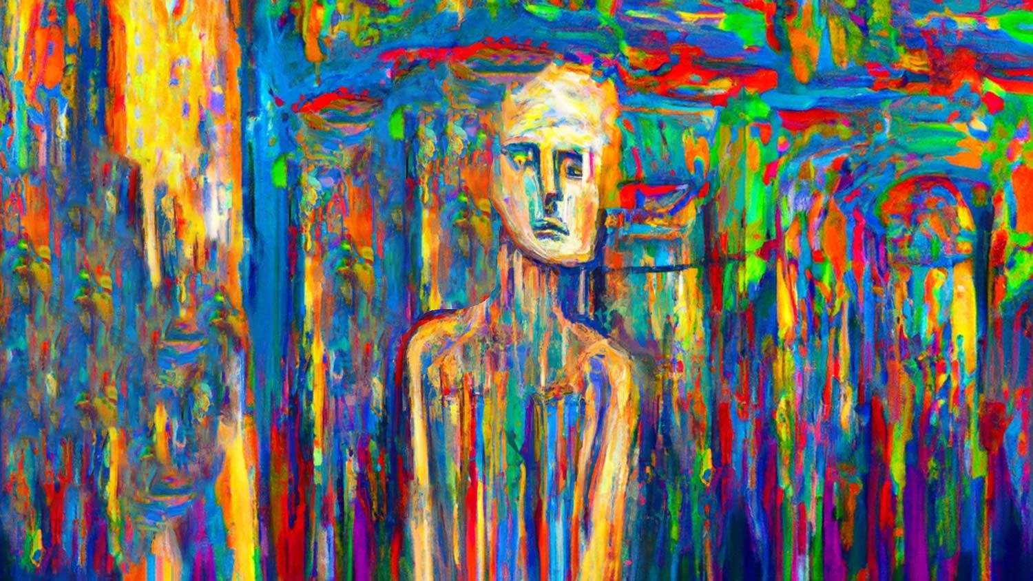 An abstract painting depicting grief. | Image: WAKILISHA
