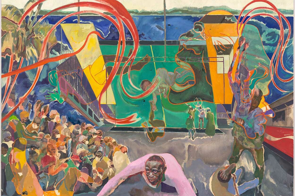 Michael Armitage, “Curfew (Likoni March 27 2020),”. The Covid-era painting is in the collection of New York’s Museum of Modern Art. | Image: Museum of Modern Art