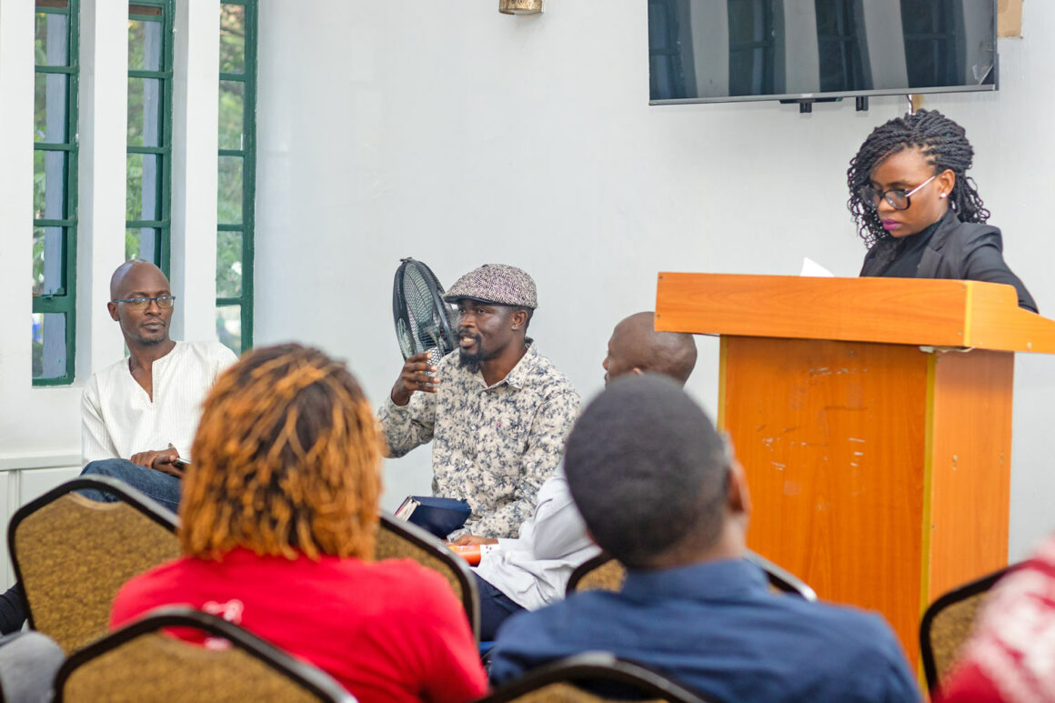 The third and final session saw a panel discussion moderated by Scholar V. Akinyi with Rugara, Simiyu and the MC Odhiambo, in conversation on the core of surrealism, how to determine it and its relevance to our daily lives as Kenyans. | Image: WAKILISHA
