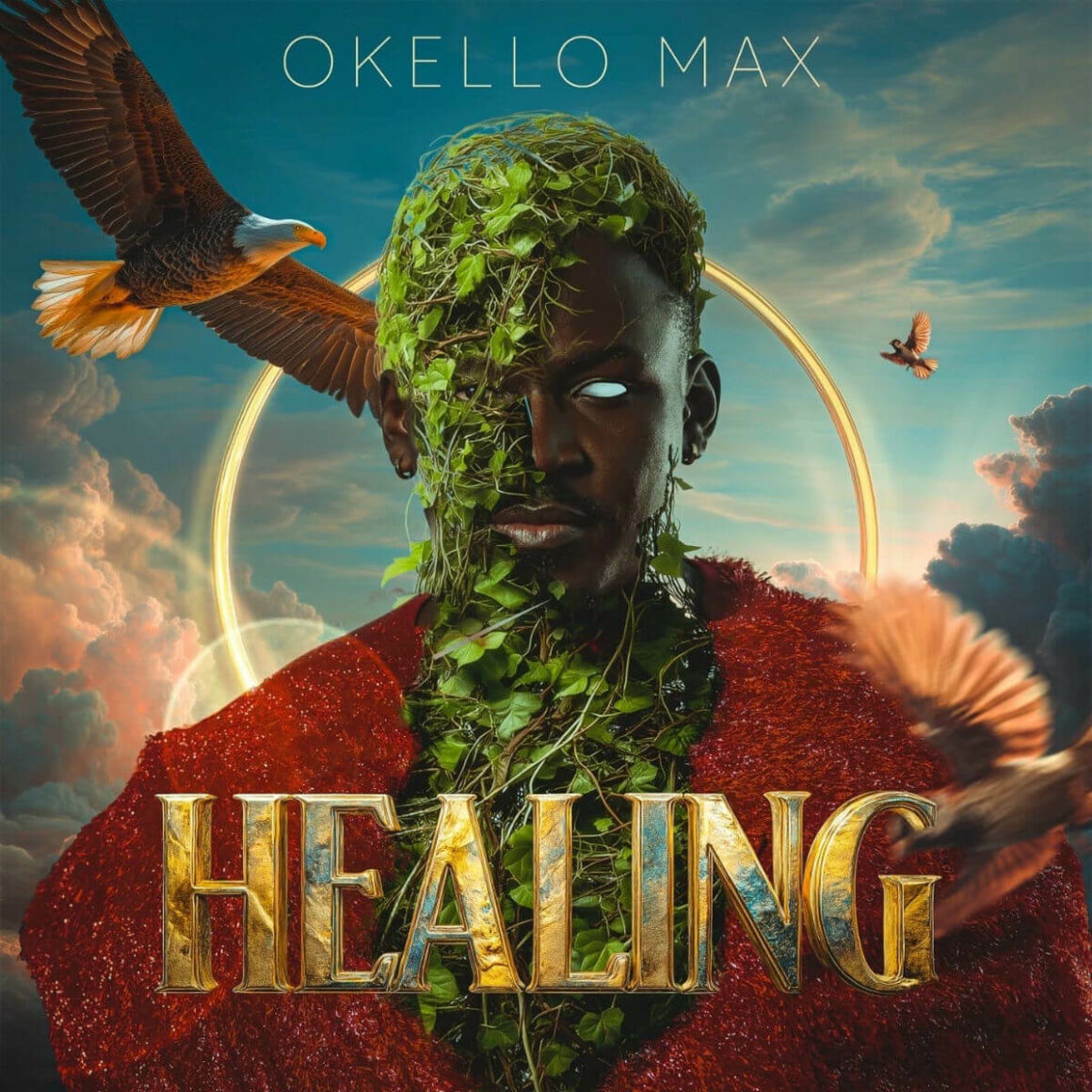 Album artwork for Healing, 2025 album by Okello Max. | Image: Okello Max